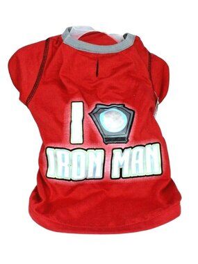 Marvel Dog XL Fans Collection Red I Heart Iron Man Pet T-Shirt
